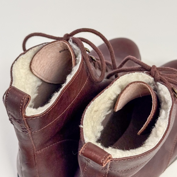 NEW Fat Face Catrin Lace-Up Ankle Boots – Chocolate – Size 8.5 👢✨ - Picture 2 of 5